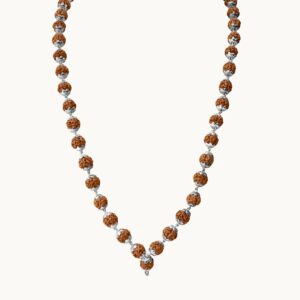 Silver Rudraksha Mala – Pure Spiritual Grace in Every Bead