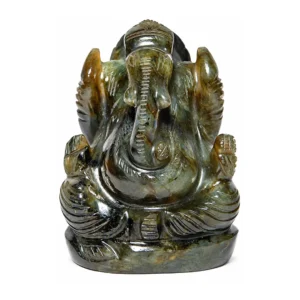 Tiger Eye Ganesha Idol